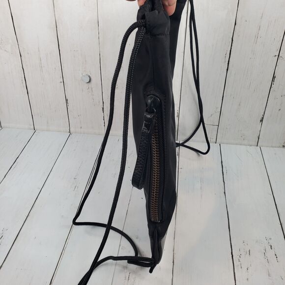 Rebecca Minkoff Small Nylon Backpack Black Drawstring Lightweight - Picture 5 of 14